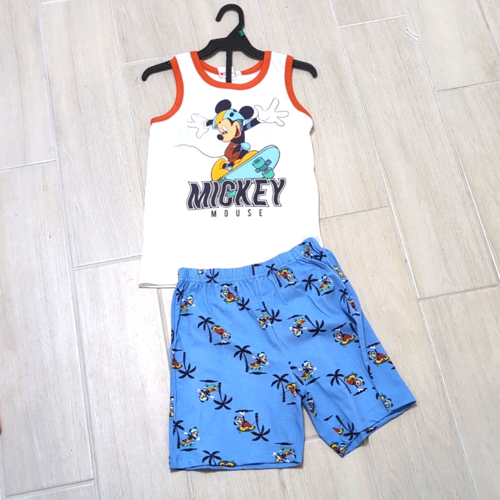 NWT 3 tops and bottoms sets size 7/8 cotton super soft DISNEY & Paw patrol - Picture 2 of 2